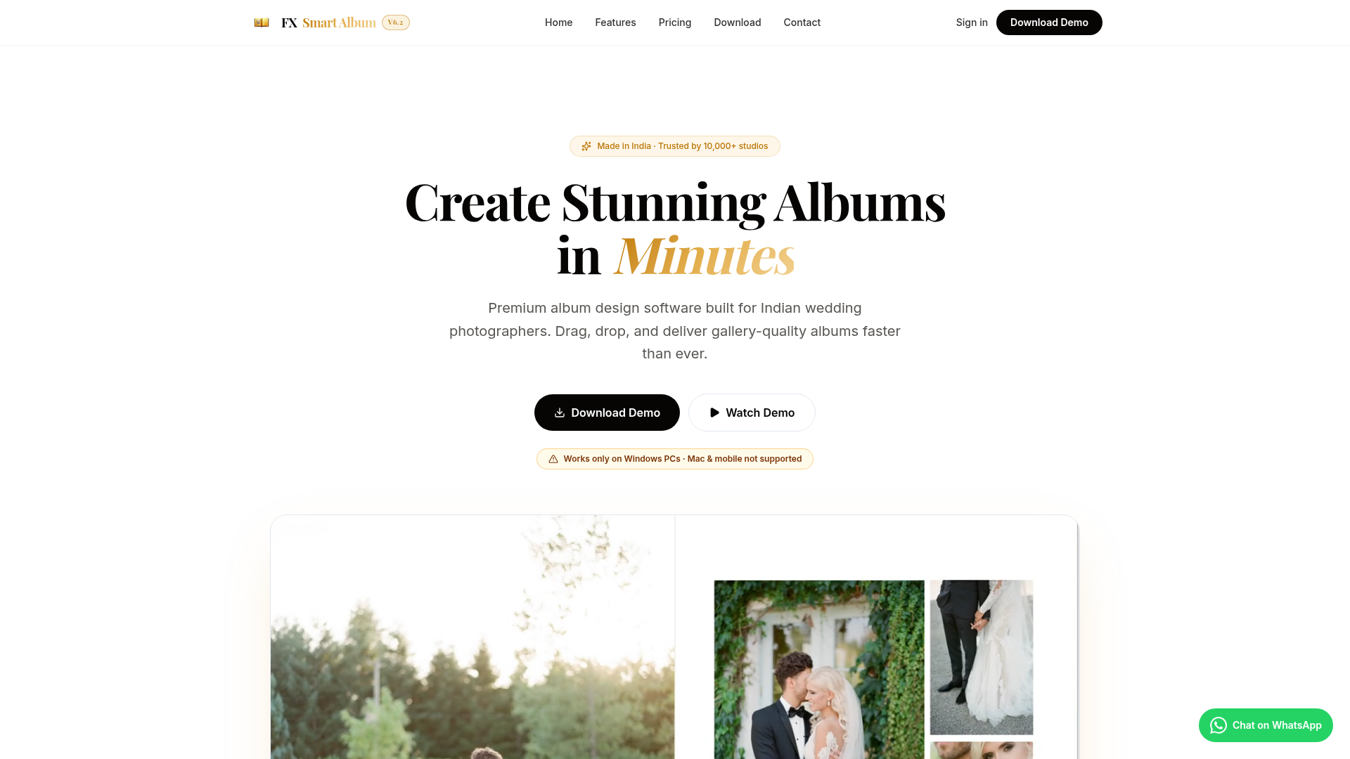 FX Smart Album live website preview